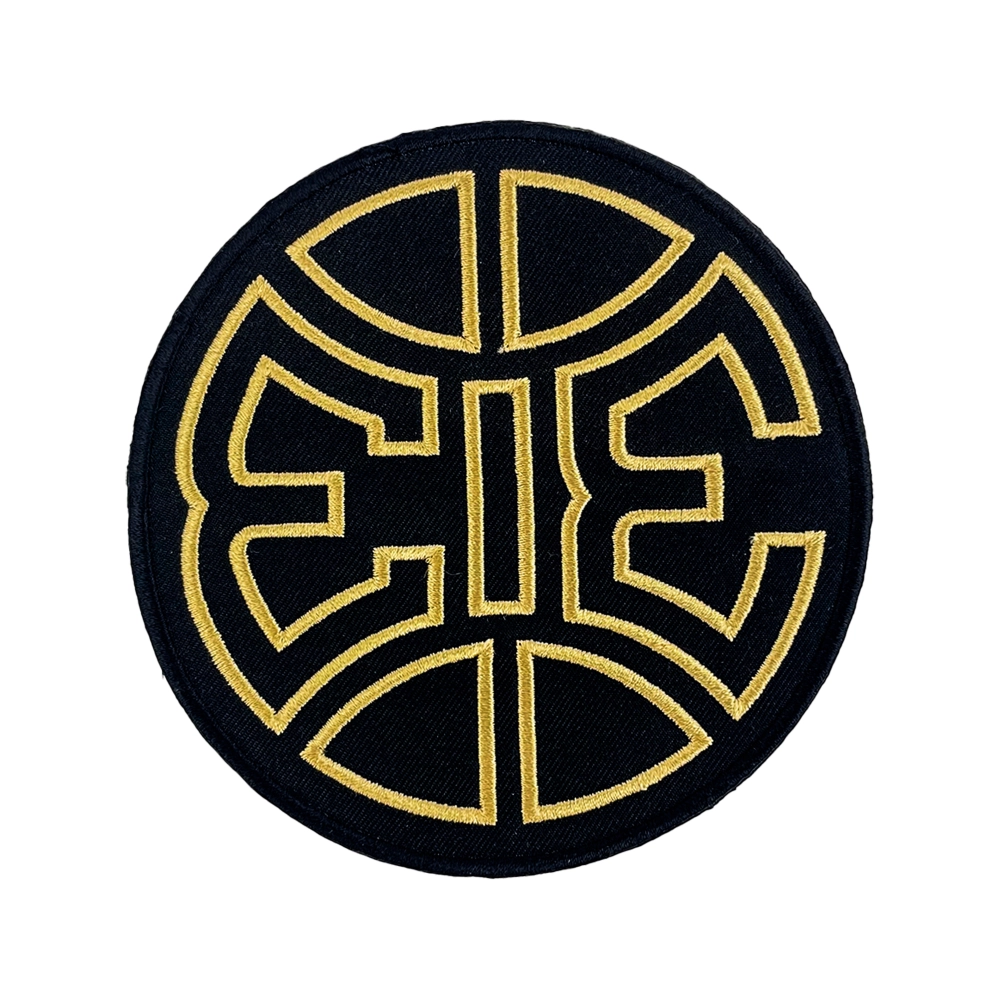 Detroit Pistons "313" Gold Basketball Logo Patch