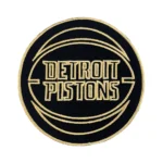 Detroit Pistons Gold Round Logo Patch