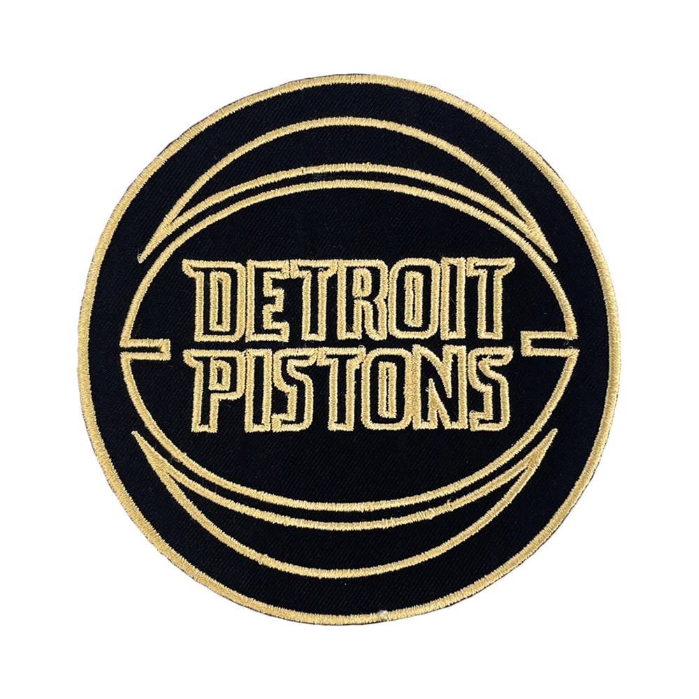 Detroit Pistons Gold Round Logo Patch