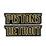Detroit Pistons Gold Wordmark Embroidered Patch