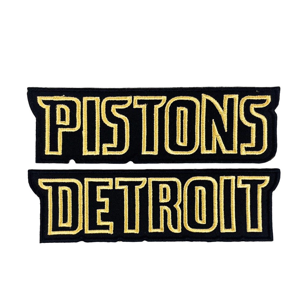 Detroit Pistons Gold Wordmark logo Patch