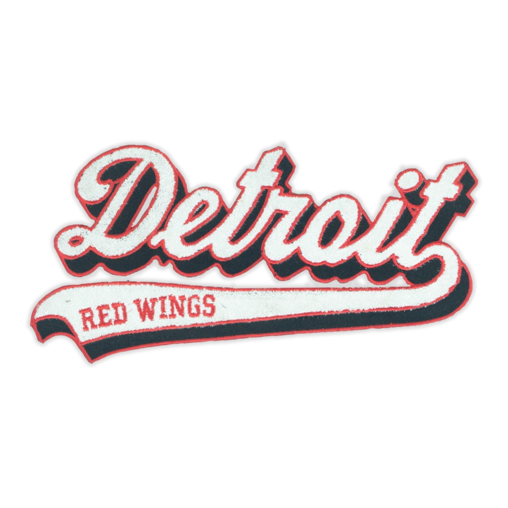 Detroit Red Wings 3D Script Logo Patch