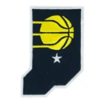 Indiana Pacers Retro State Shape Logo Patch