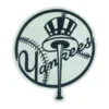New York Yankees Black/White Round Logo Patch