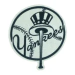 New York Yankees Black/White Round Logo Patch