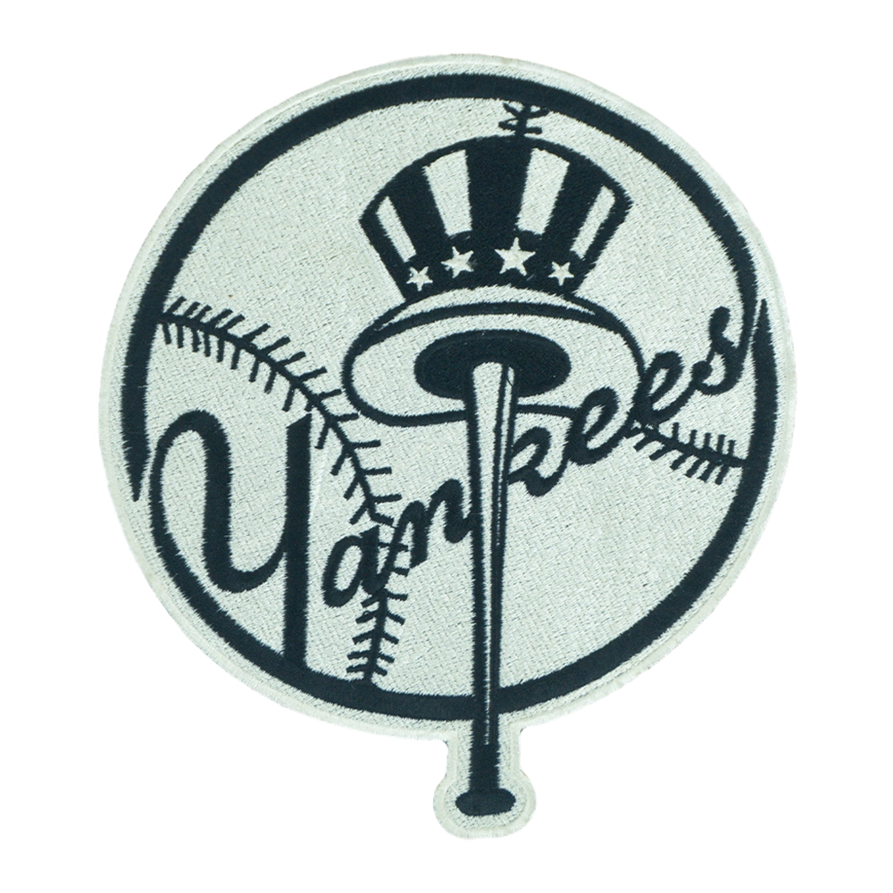 New York Yankees Black/White Round Logo Patch