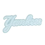 New York Yankees White Retro Script Logo Patch