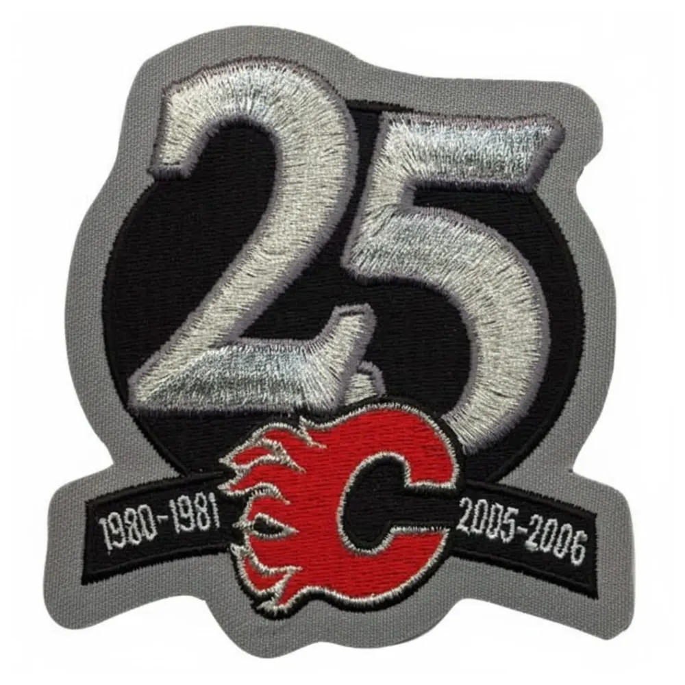 Calgary Flames Vintage 25th Anniversary Embroidered Patch