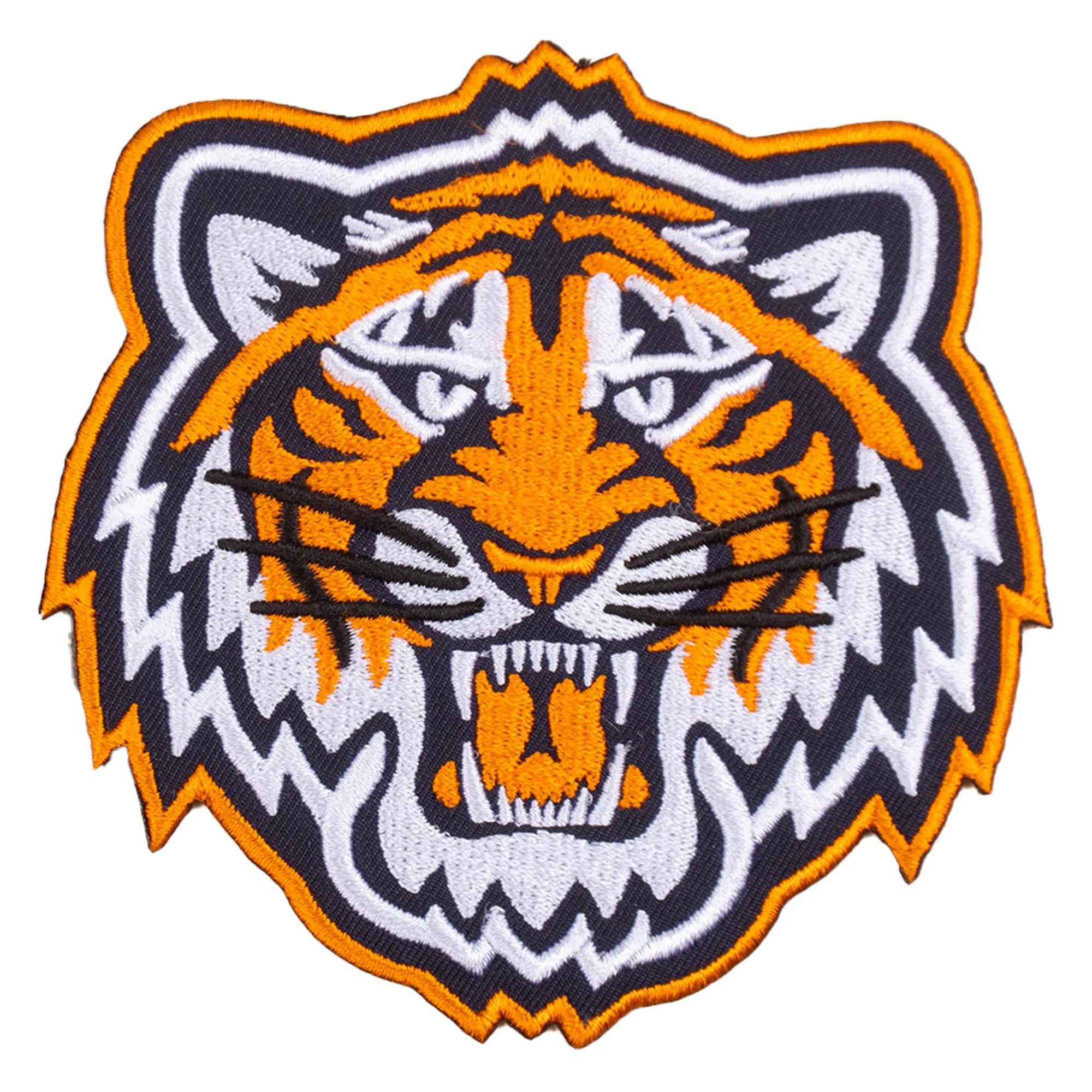 Detroit Tigers Fierce Tiger Mascot Head Embroidered Patch