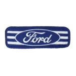 Ford Blue Oval White Stripes Rectangular Patch
