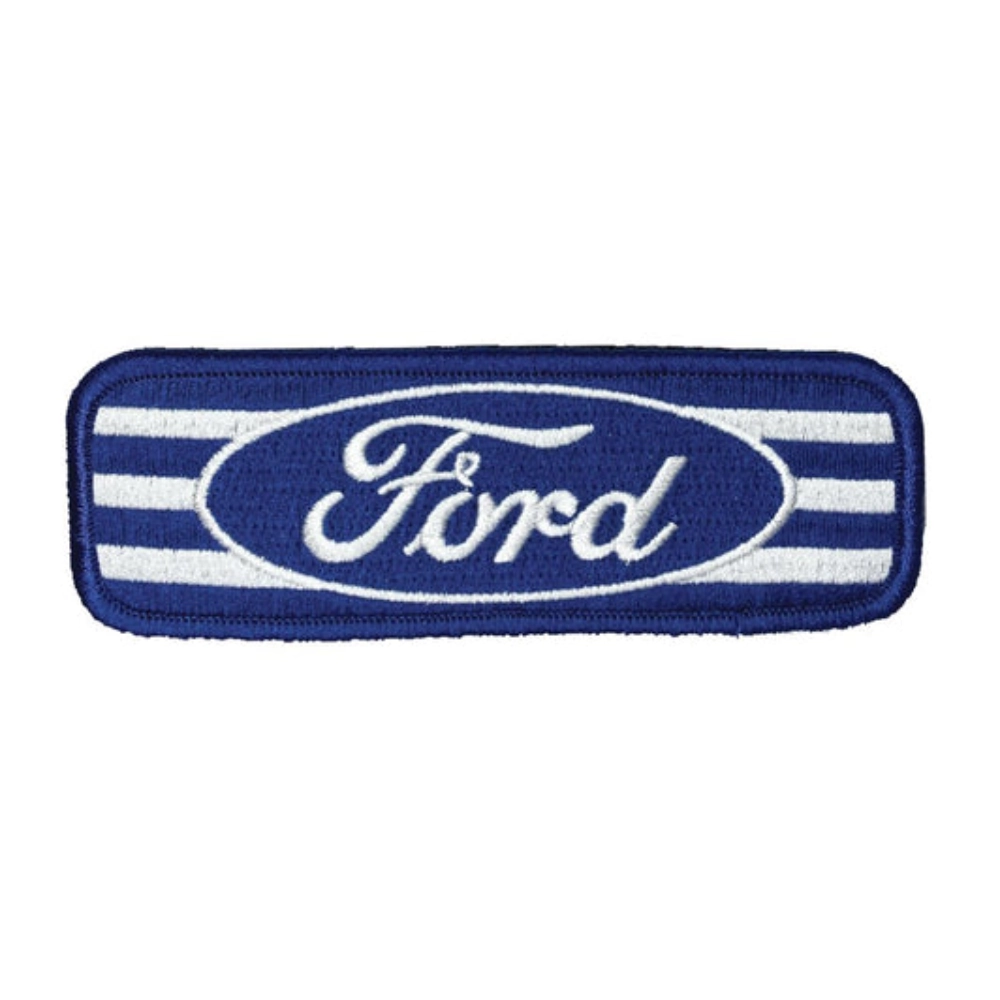Ford Blue Oval White Stripes Patch