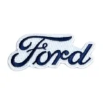Ford Script Logo White/Blue Patch