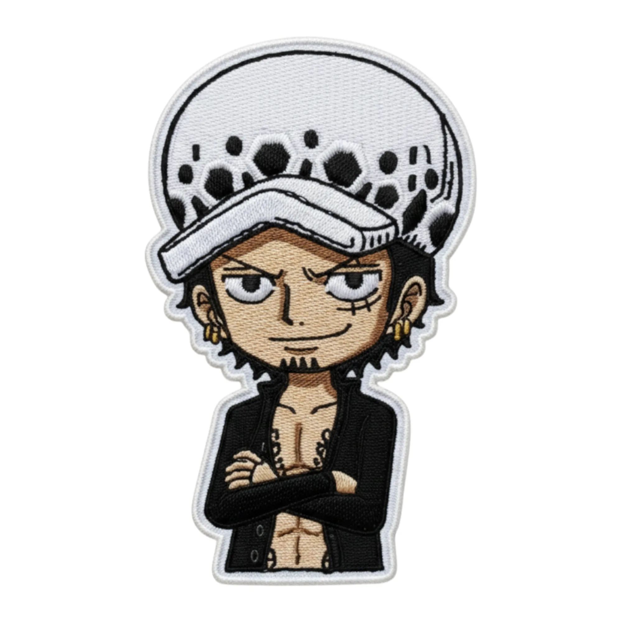 One Piece Chibi Trafalgar Law White Cap Patch