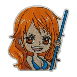 One Piece Chibi Nami Anime Embroidered Patch