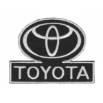 Toyot Retro Logo Black and White Embroidered Patch