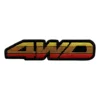 Retro 4WD Gradient Stripe Logo Patch