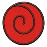 Naruto Uzumaki Clan Red Spiral Crest Patch