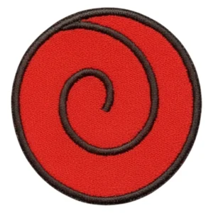 Naruto Uzumaki Clan Red Spiral Crest Patch