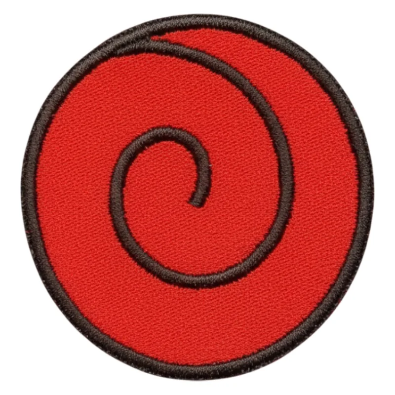 Naruto Uzumaki Clan Red Spiral Crest Patch