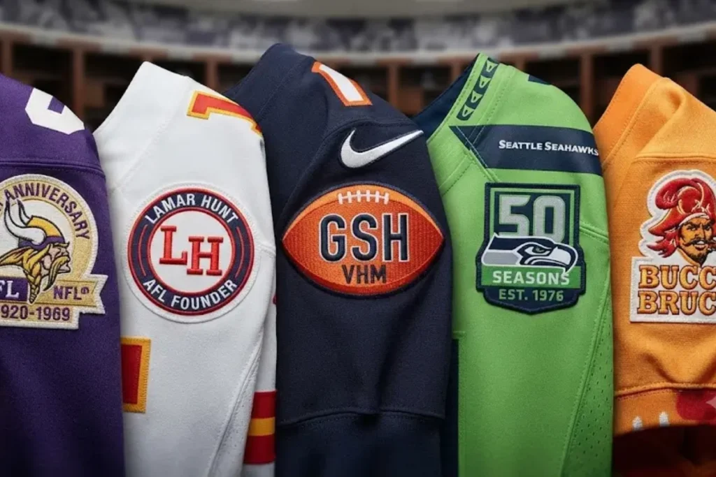 How nfl teams use patches for anniversary seasons